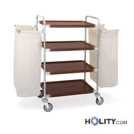 Carrelli Portabiancheria per Hotel - Carrello per biancheria hotel con 2  sacchi h22_182