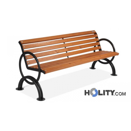 panchina-per-arredo-urbano-in-legno-con-braccioli-h14018