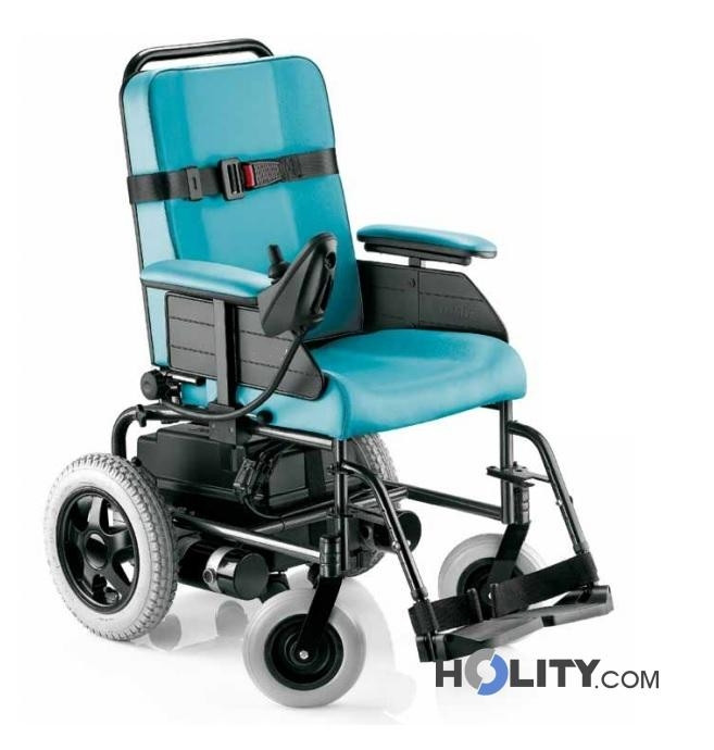 Sedia a rotelle elettrica pieghevole e regolabile per anziani e disabili 