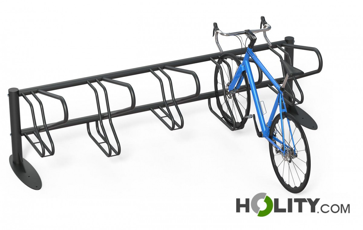 Rastrelliera per biciclette in telaio d'acciaio, Portabiciclette