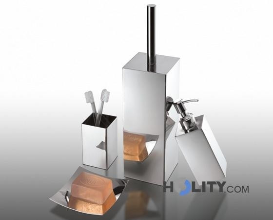 Set accessori bagno in acciaio inox h107128