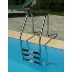 Scaletta in acciaio inox per piscine interrate h17454