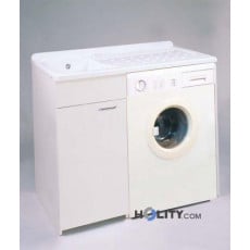 Lavatoio con vasca in metalcrilato per lavatrice h15619