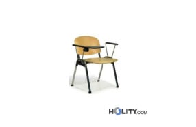sedia-sala-meeting-in-legno-con-tavoletta-h43302