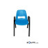 sedia-per-sala-conferenza-con-braccioli-h15964-colori - finitura verniciato nero