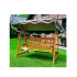dondolo-da-giardino-in-legno-h24816-colori tettuccio verde