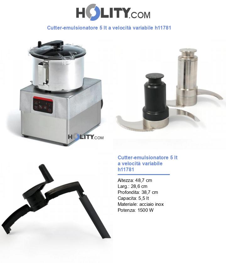 Cutter-emulsionatore 5 lt a velocità variabile h11781