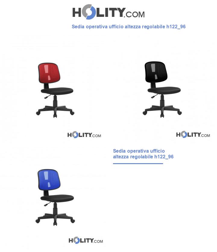Sedia operativa ufficio altezza regolabile h122_96