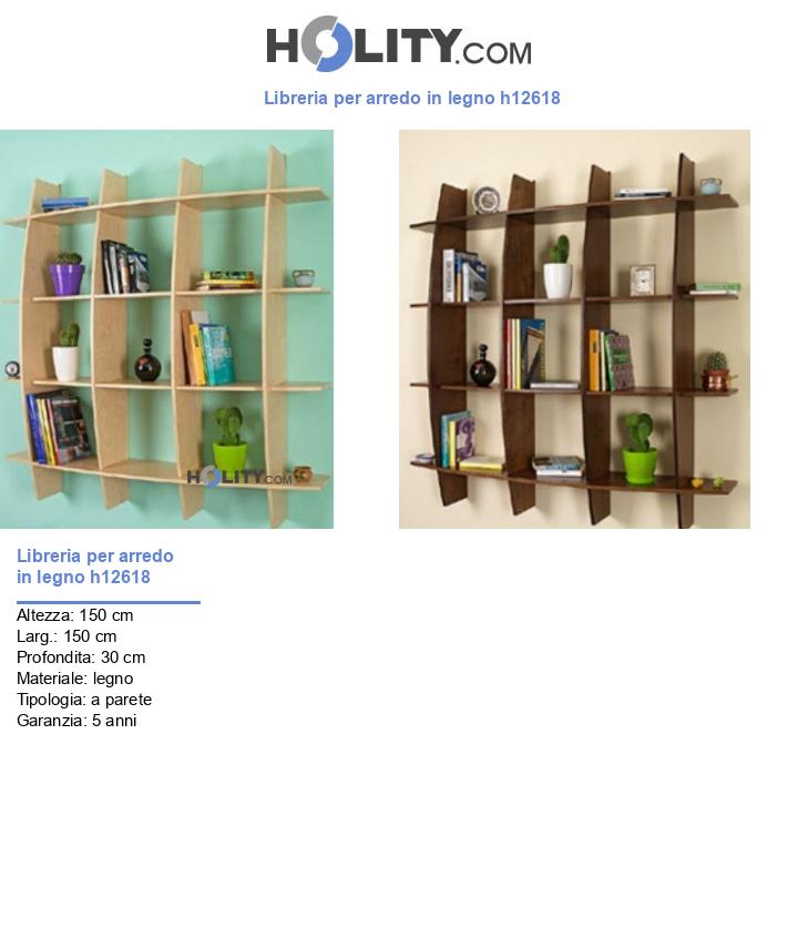 Libreria per arredo in legno h12618