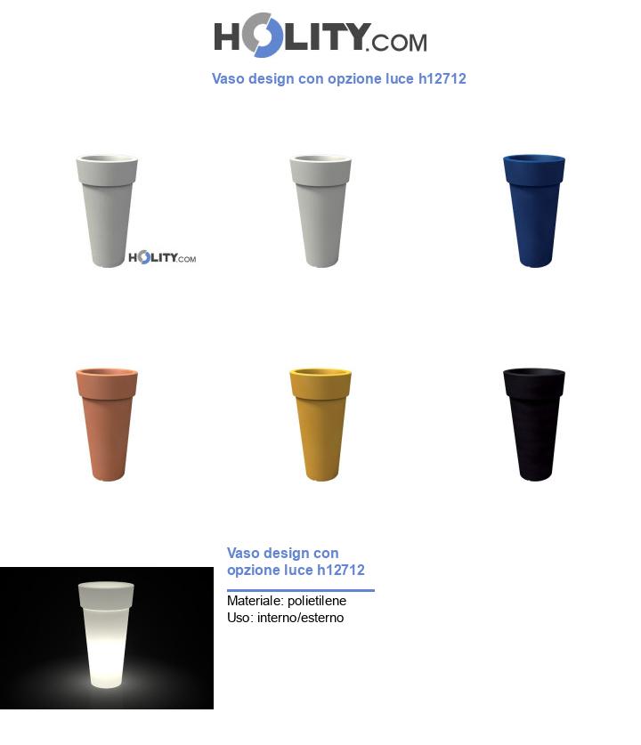 Vaso design con opzione luce h12712