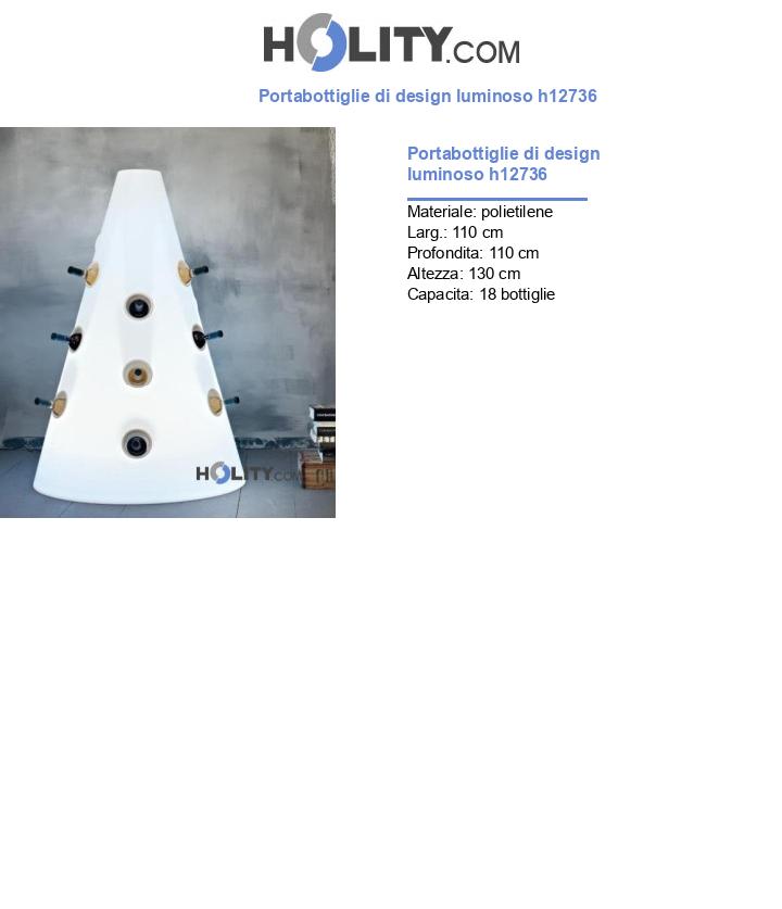 Portabottiglie di design luminoso h12736