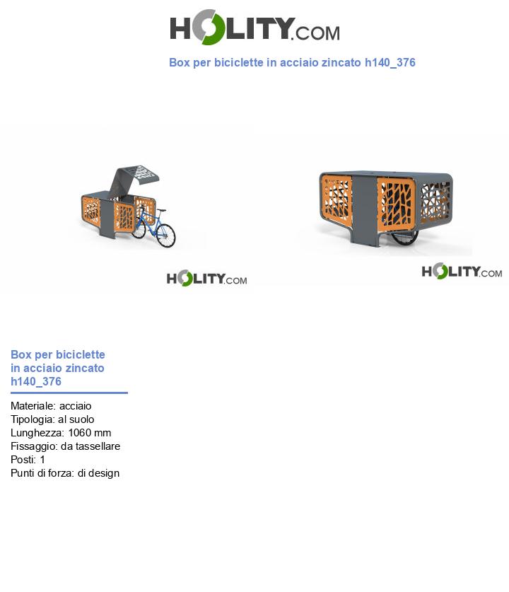 Box per biciclette in acciaio zincato h140_376