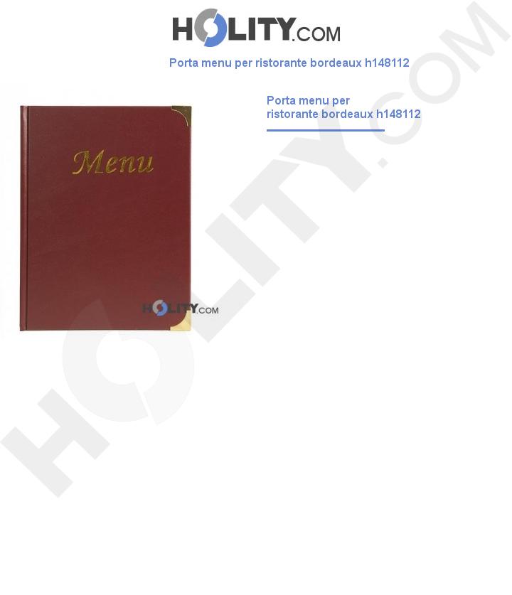 Porta menu per ristorante bordeaux h148112