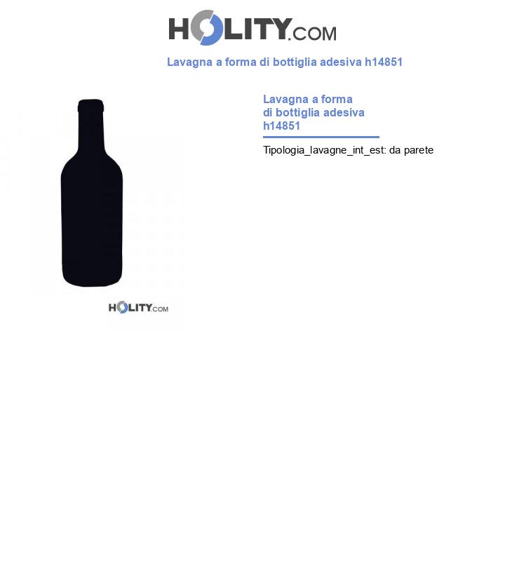 Lavagna a forma di bottiglia adesiva h14851