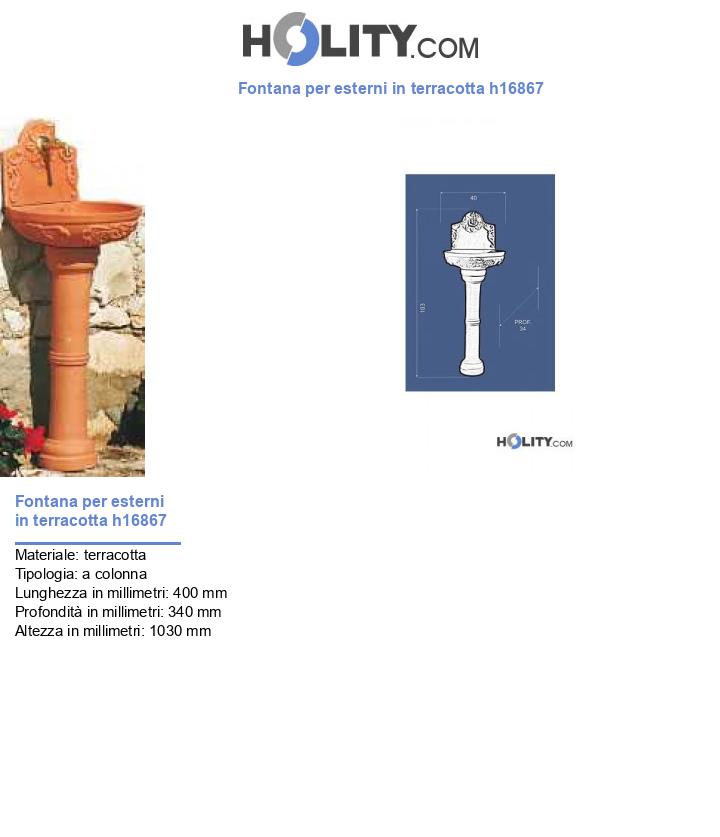 Fontana per esterni in terracotta h16867