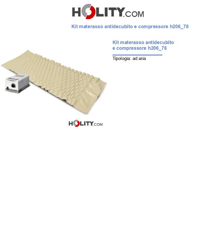 Kit materasso antidecubito e compressore h206_78
