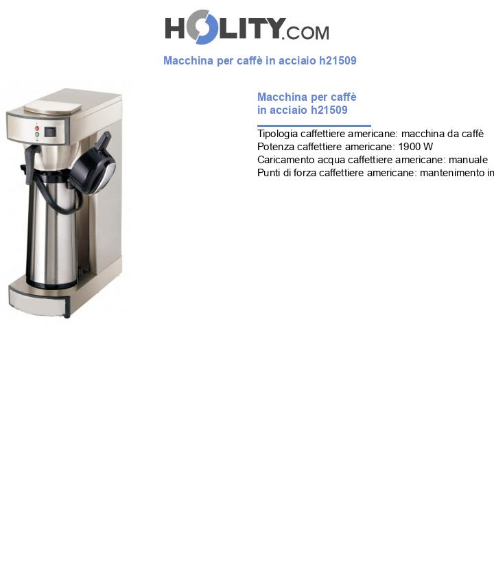 Macchina per caffè in acciaio h21509