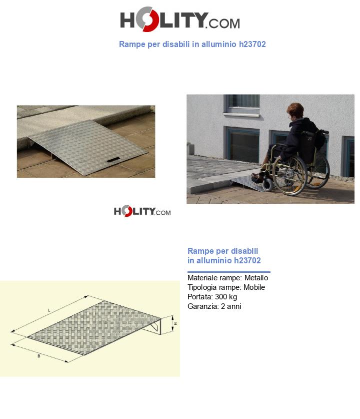 Rampe per disabili in alluminio h23702