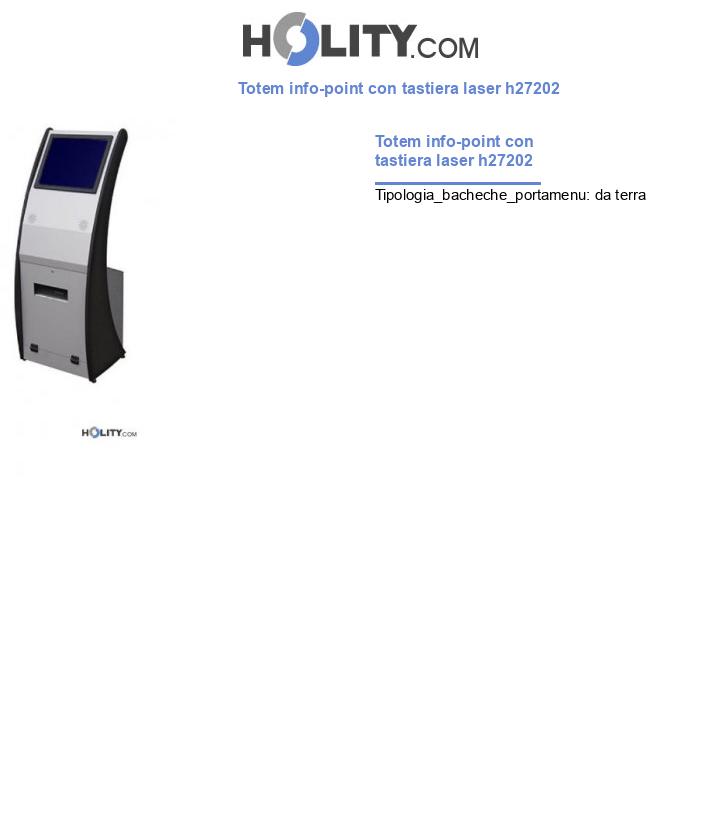 Totem info-point con tastiera laser h27202