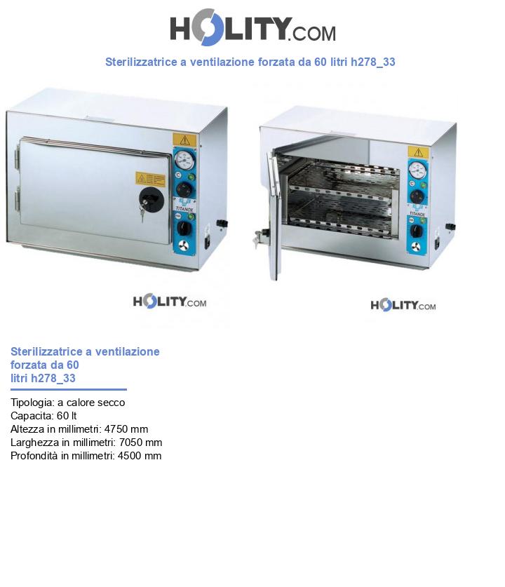 Sterilizzatrice a ventilazione forzata da 60 litri h278_33