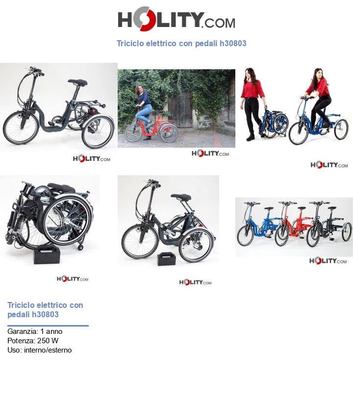 Triciclo elettrico con pedali h30803