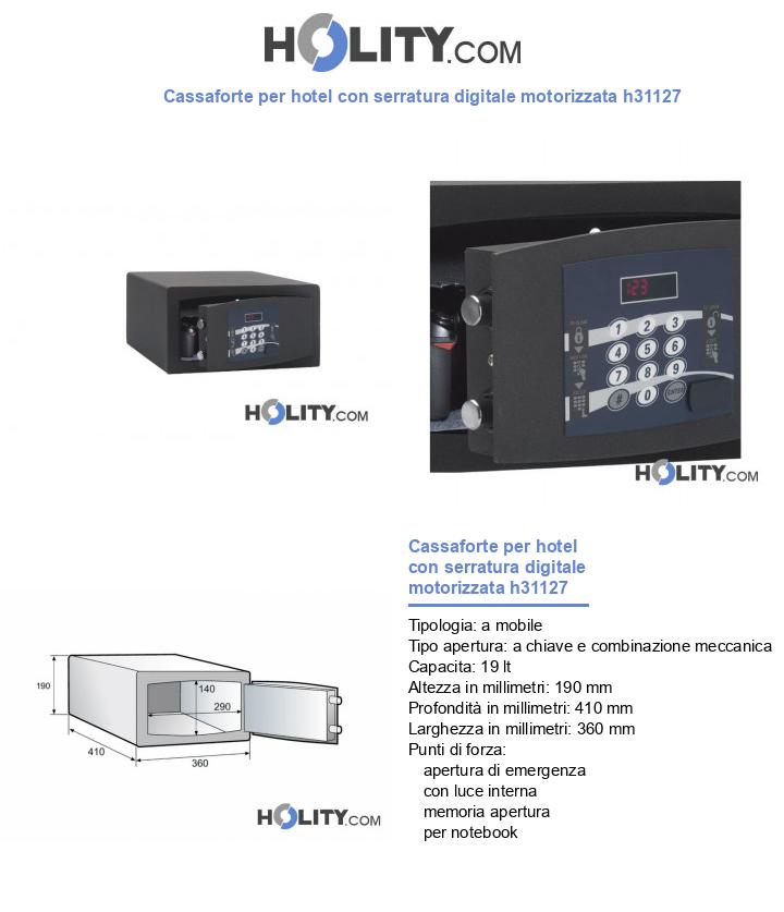 Cassaforte per hotel con serratura digitale motorizzata h31127