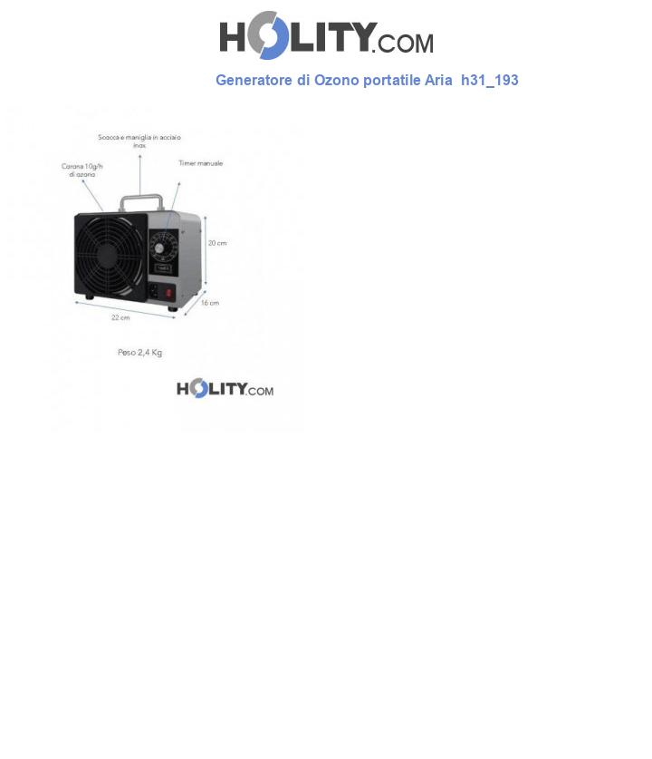 Generatore di Ozono portatile Aria  h31_193