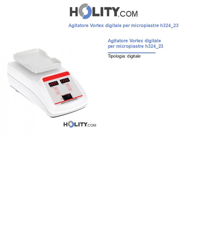 Agitatore Vortex digitale per micropiastre h324_23