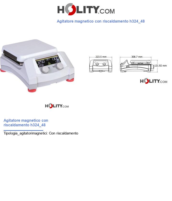 Agitatore magnetico con riscaldamento h324_48