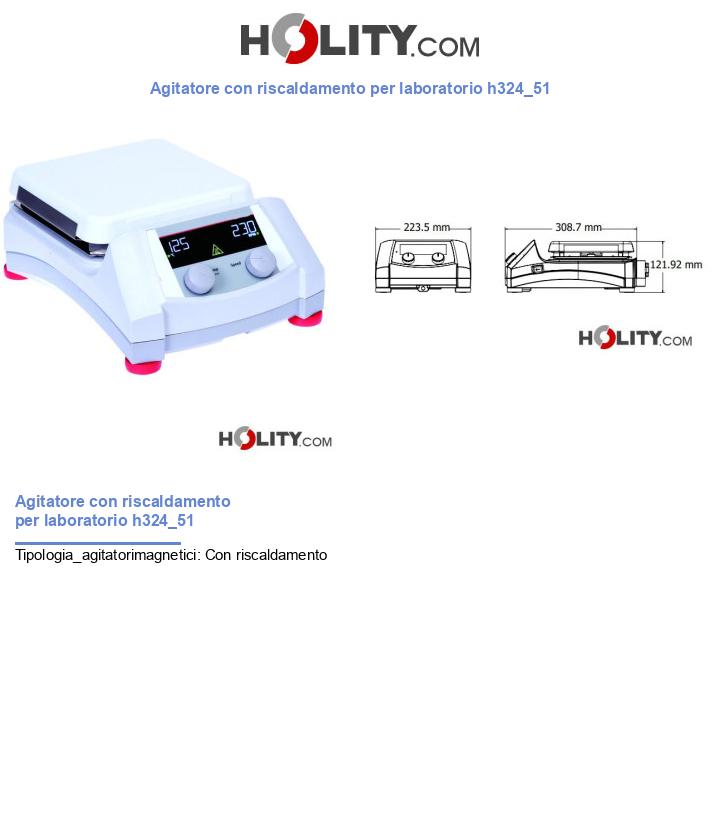 Agitatore con riscaldamento per laboratorio h324_51