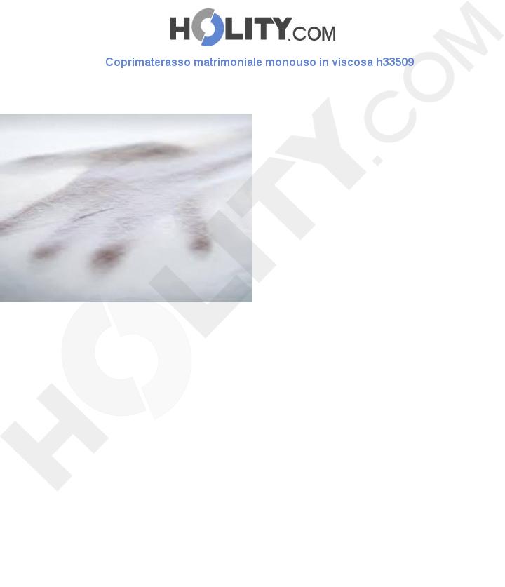 Coprimaterasso matrimoniale monouso in viscosa h33509