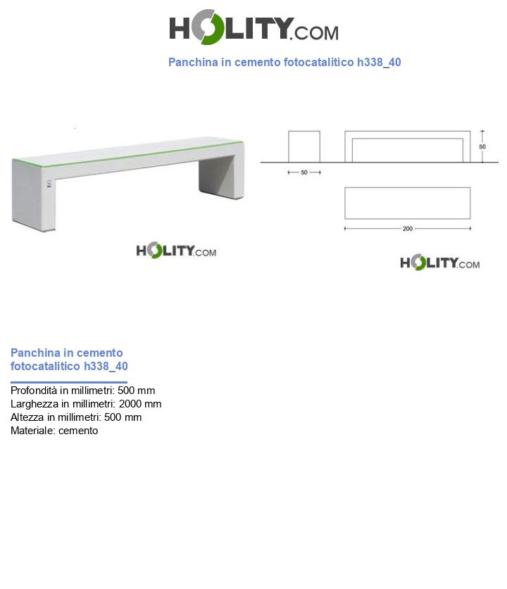 Panchina in cemento fotocatalitico h338_40