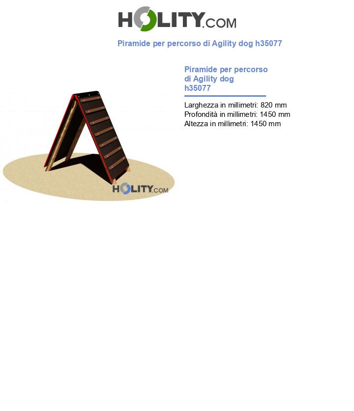 Piramide per percorso di Agility dog h35077