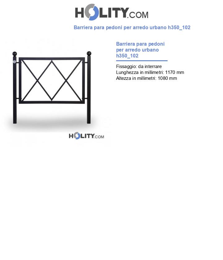 Barriera para pedoni per arredo urbano h350_102
