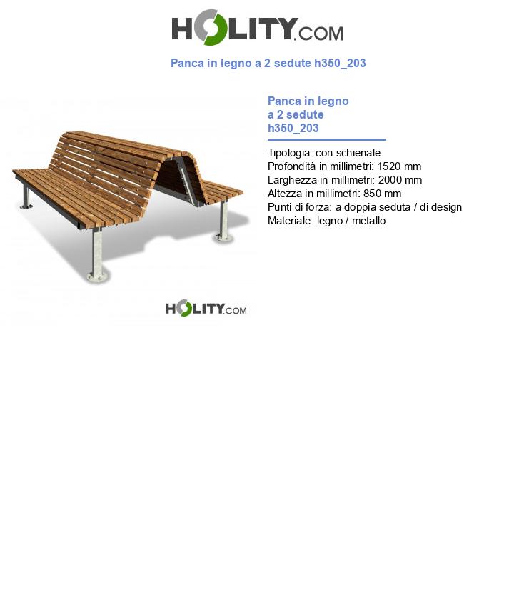 Panca in legno a 2 sedute h350_203