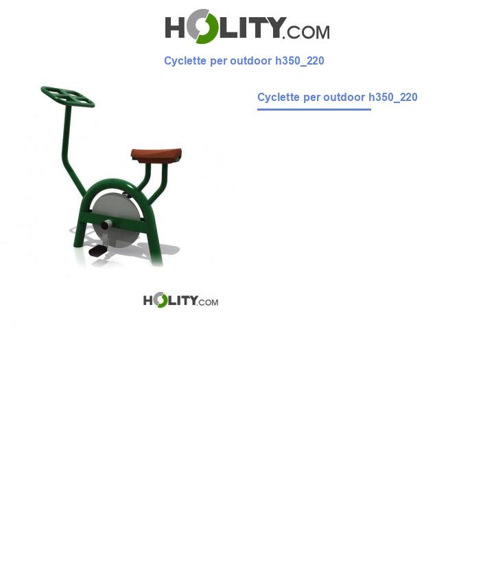 Cyclette per outdoor h350_220