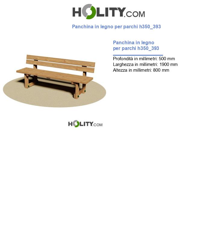 Panchina in legno per parchi h350_393