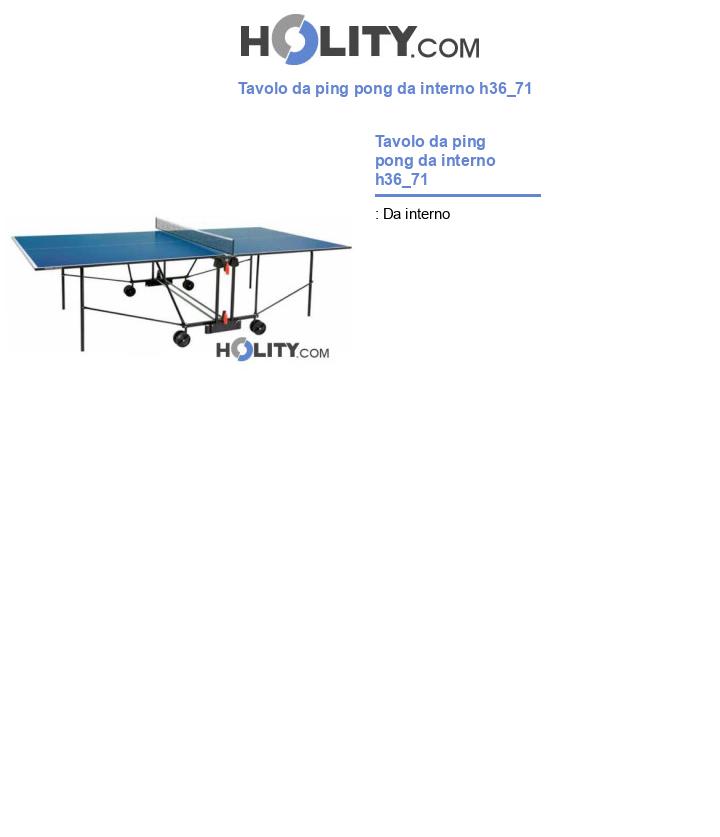 Tavolo da ping pong da interno h36_71