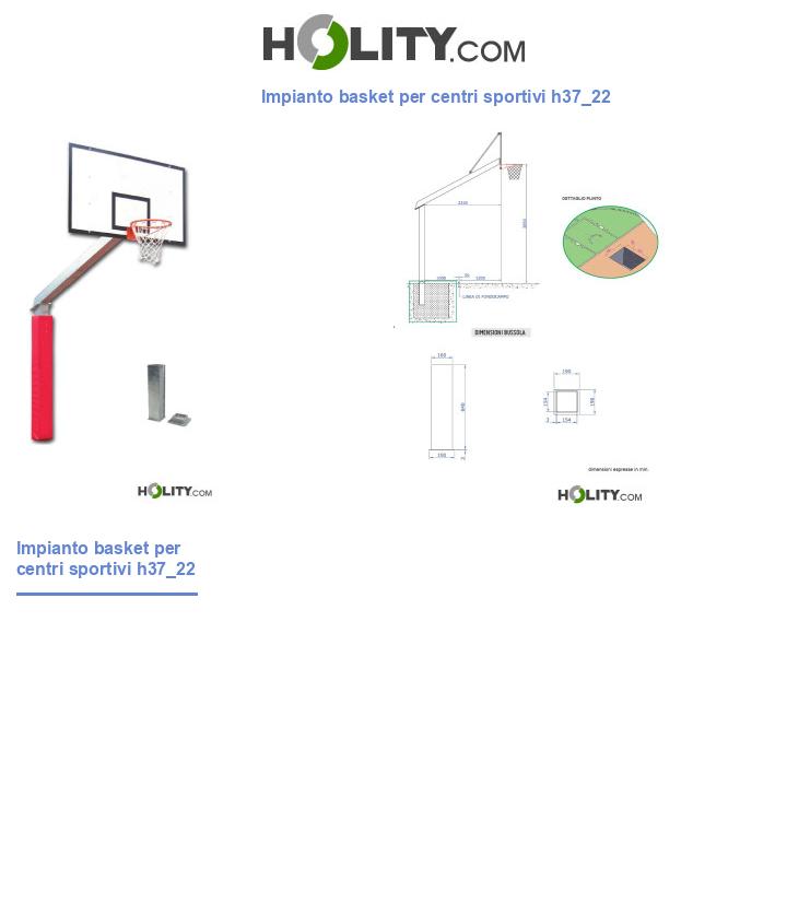 Impianto basket per centri sportivi h37_22