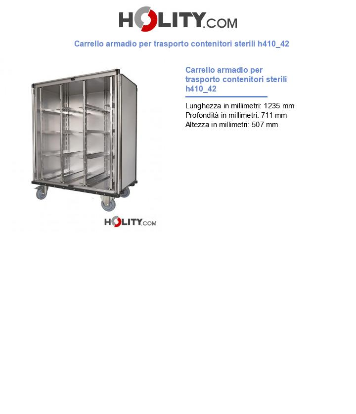 Carrello armadio per trasporto contenitori sterili h410_42