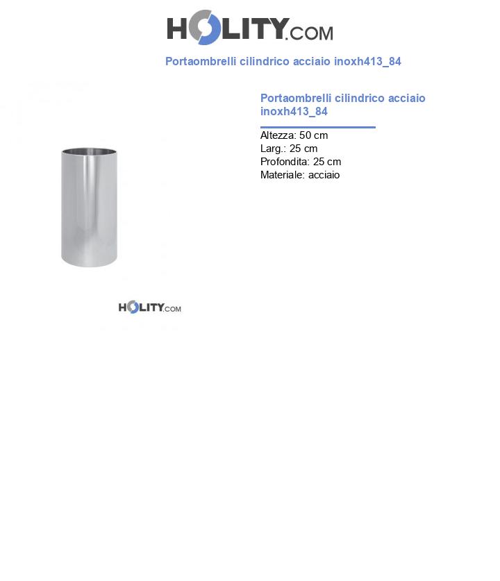 Portaombrelli cilindrico acciaio inox h413_84