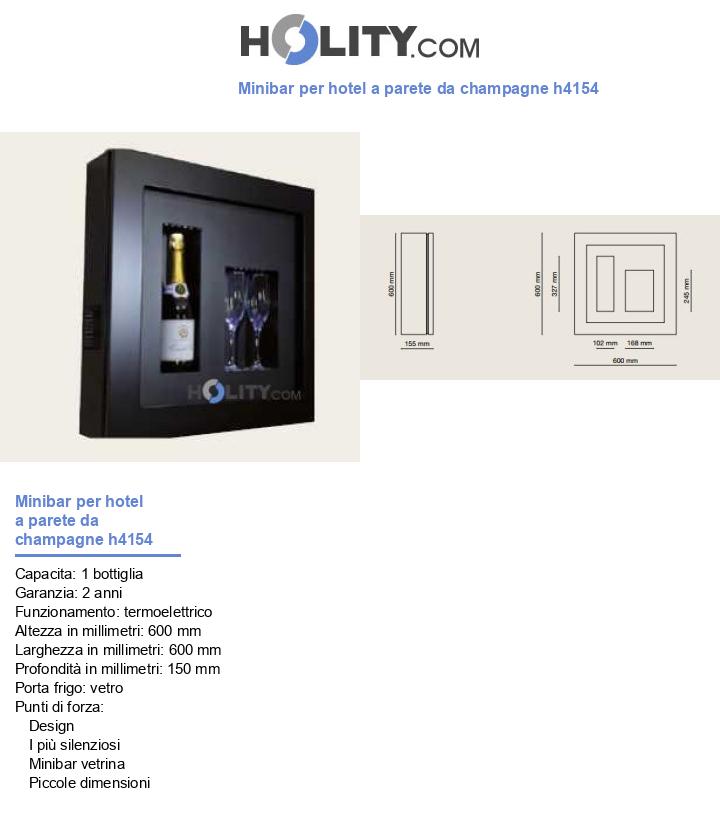Minibar per hotel a parete da champagne h4154