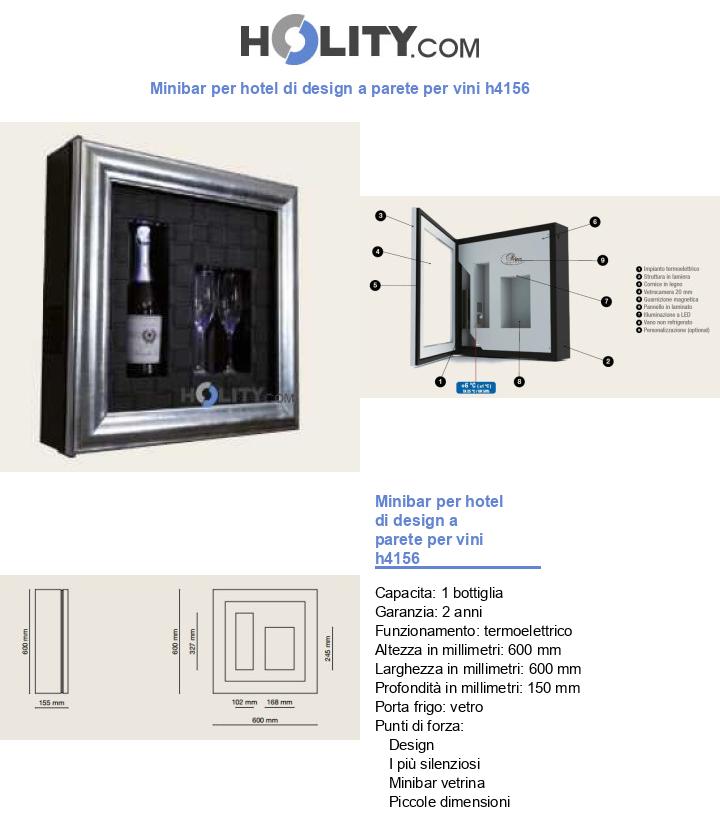 Minibar per hotel di design a parete per vini h4156