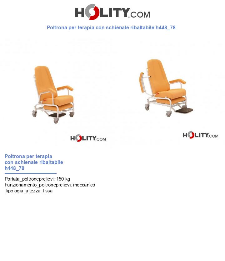Poltrona per terapia con schienale ribaltabile h448_78