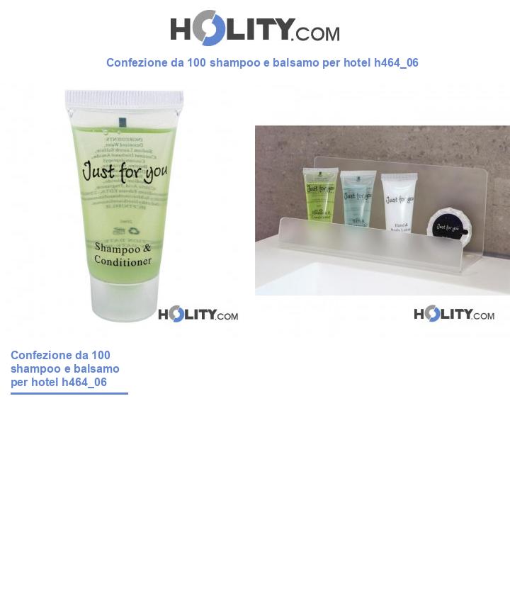 Confezione da 100 shampoo e balsamo per hotel h464_06