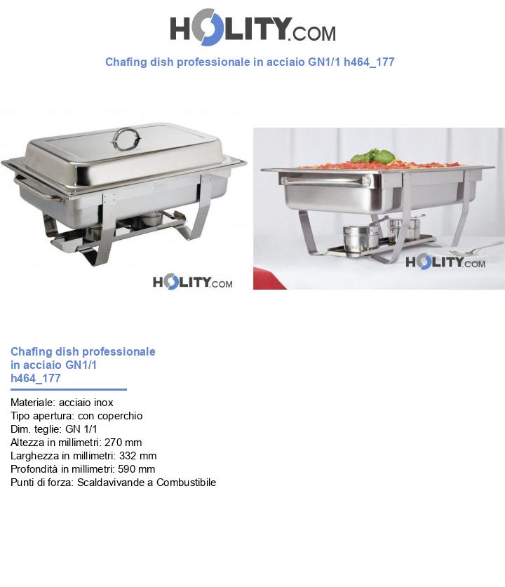 Chafing dish professionale in acciaio GN1/1 h464_177