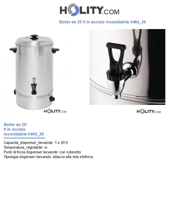 Boiler da 20 lt in acciaio inossidabile h464_36