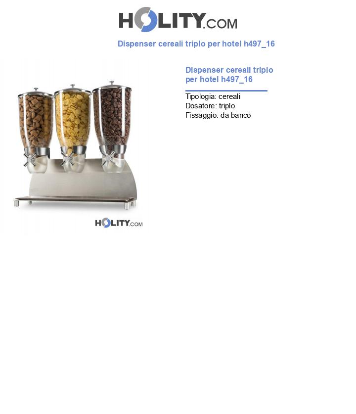 Dispenser cereali triplo per hotel h497_16