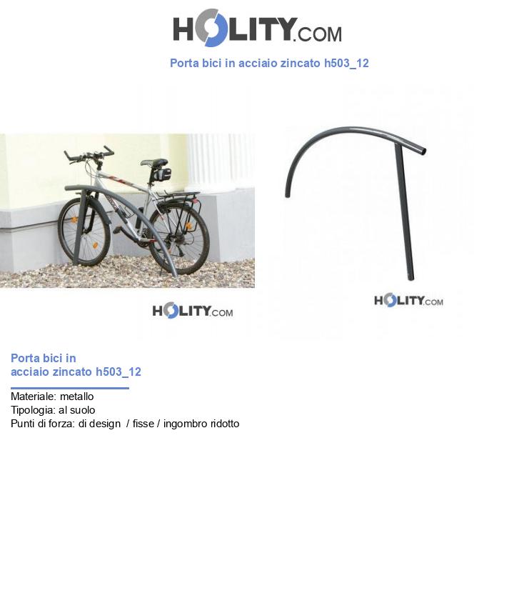 Porta bici in acciaio zincato h503_12
