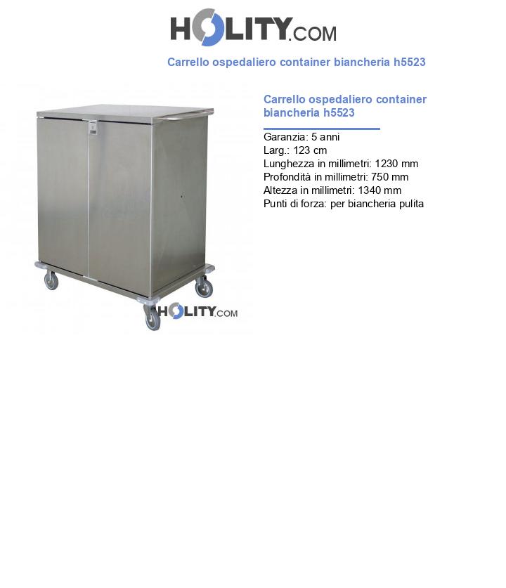Carrello ospedaliero container biancheria h5523